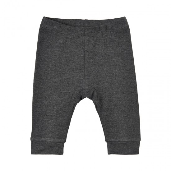 Dark Grey Melange 80 - Pantaloni fini din bambus pentru bebelusi  - Minymo