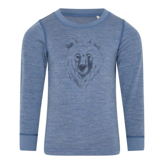 Blue Bear 110 - Bluza din lana merinos si bambus - Celavi