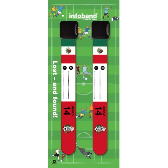 Mexic - set 2 bratari - Bratara reutilizabila de identificare pentru copii  Infoband  