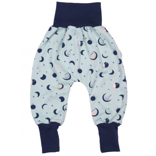 Moon Monkeys 50/56 - Pantaloni Salvari Joga subtiri din bumbac organic - Iobio 