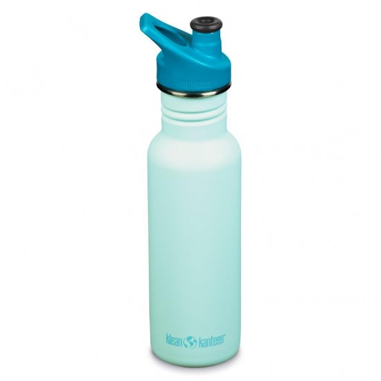 Classic Narrow Blue Tint - Recipient din otel inoxidabil 532 ml cu capac sport - Klean Kanteen