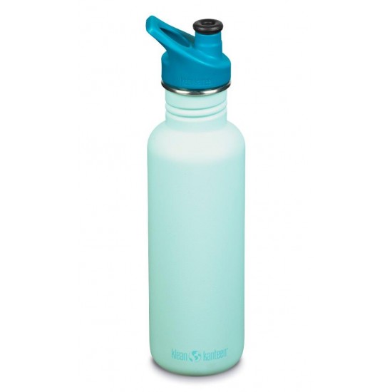 Classic Narrow Blue Tint - Recipient din otel inoxidabil 800 ml cu capac sport - Klean Kanteen