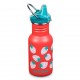 Kid Classic Narrow Coral Strawberries - Recipient din otel inoxidabil 355 ml cu capac cu cioc - Klean Kanteen 