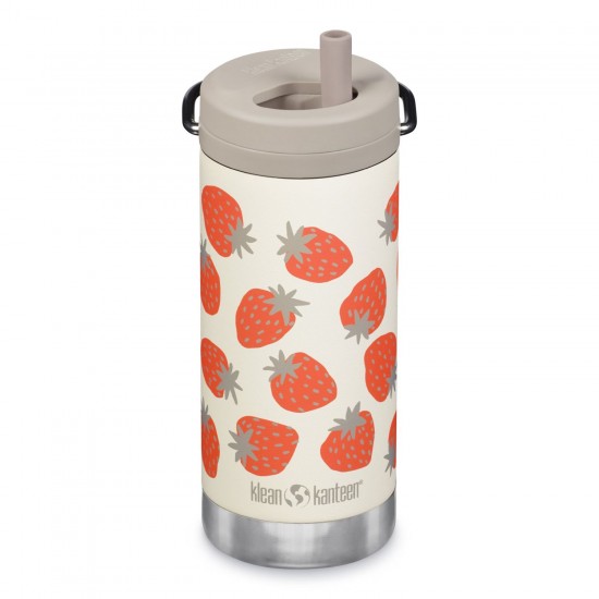 Strawberries - Termos TKWide din otel inoxidabil 355 ml cu capac twist - Klean Kanteen