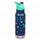 Kid Classic Narrow Navy Hearts - Termos din otel inoxidabil 355 ml cu capac sport - Klean Kanteen 