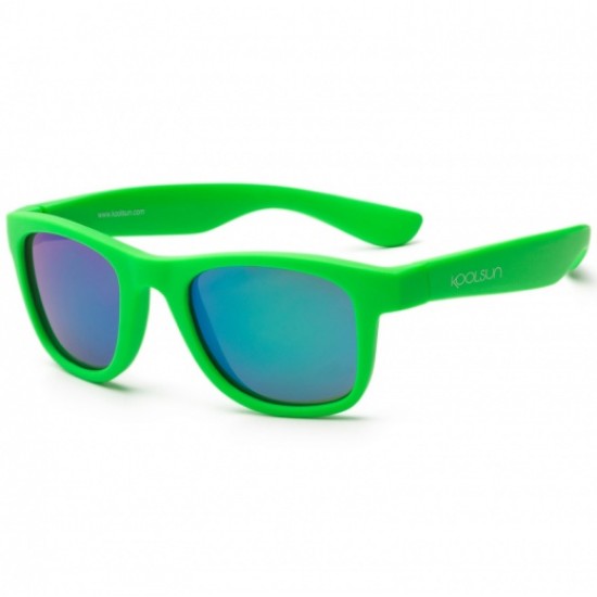 Wave 1/5 ani - Neon Green - Ochelari de soare pentru copii -  Koolsun