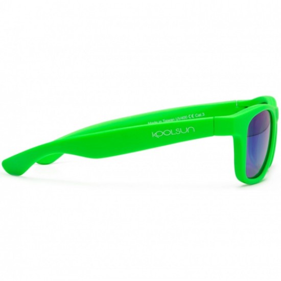 Wave 1/5 ani - Neon Green - Ochelari de soare pentru copii -  Koolsun