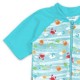 Aqua Sea Friends 4T - Costum intreg copii SPF50+ cu fermoar si capse Green Sprouts by iPlay