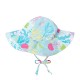 Aqua Coral Reef 2T/4T - Palarie fete SPF 50+ cu snur reglator Green Sprouts by iPlay